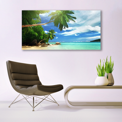 Glasbillede Palm Beach Sea Landscape