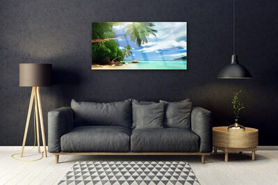 Glasbillede Palm Beach Sea Landscape