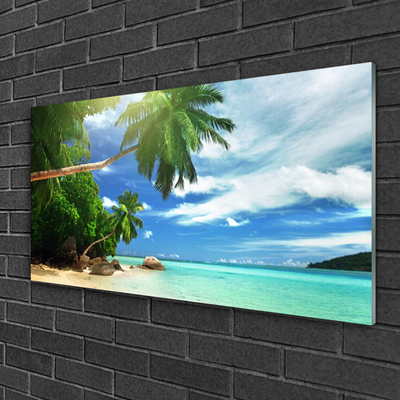 Glasbillede Palm Beach Sea Landscape