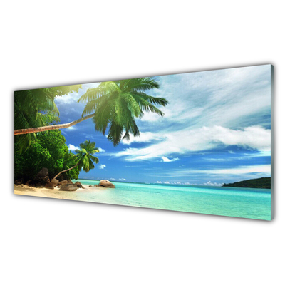 Glasbillede Palm Beach Sea Landscape