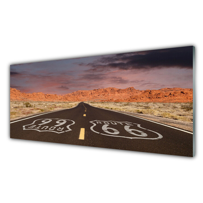 Billede i glas Highway Road Desert