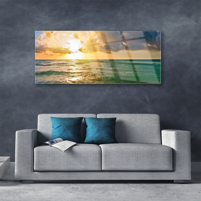 Billede glas Sea Sunset