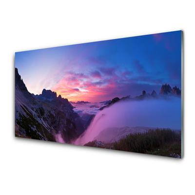 Billede i glas Misty Mountains Sunrise