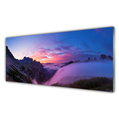 Billede i glas Misty Mountains Sunrise