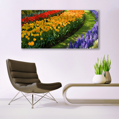 Billede i glas Blomster Have Tulipaner