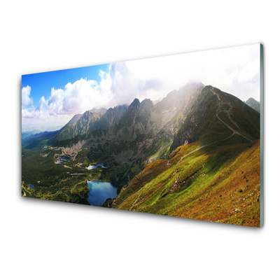 Billede glas Mountain Meadow Landscape