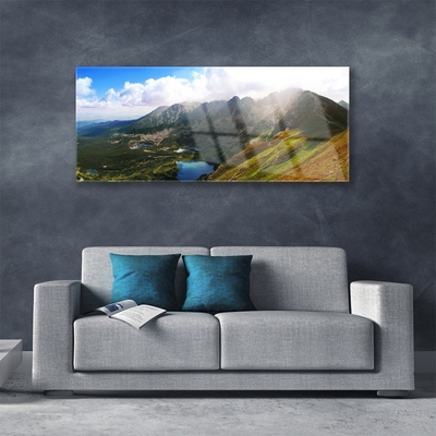 Billede glas Mountain Meadow Landscape