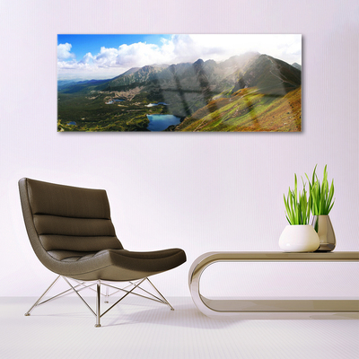 Billede glas Mountain Meadow Landscape