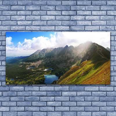 Billede glas Mountain Meadow Landscape