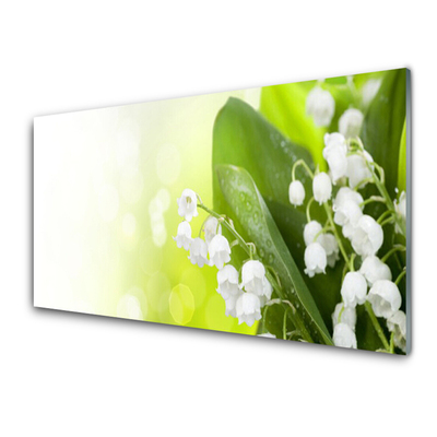 Glasbillede Liljekonval Blad Blomster Eng