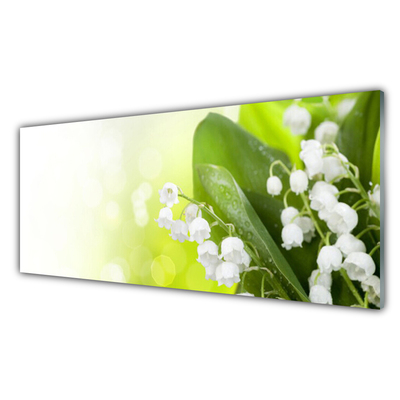 Glasbillede Liljekonval Blad Blomster Eng