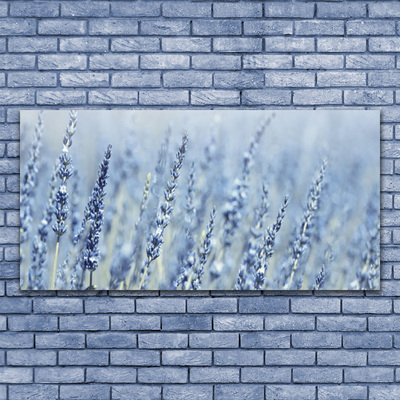 Glas billede Blomster Spikes Eng Natur