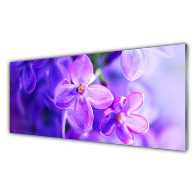 Billede i glas Blomster Violet Natur