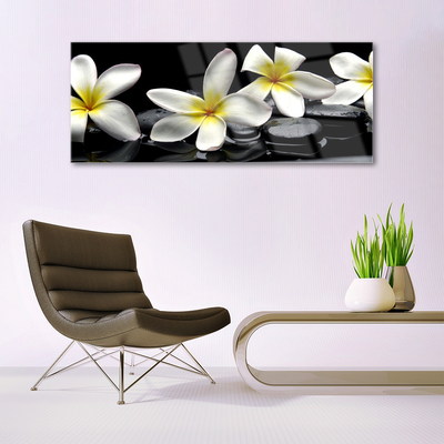 Glas billede Smuk blomst Plumeria