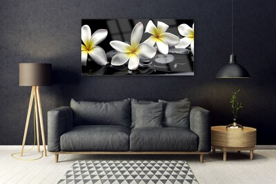 Glas billede Smuk blomst Plumeria