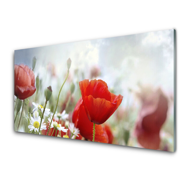 Glas billede Blomster Kronblade Plante