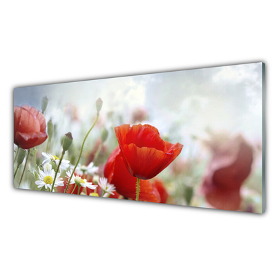 Glas billede Blomster Kronblade Plante