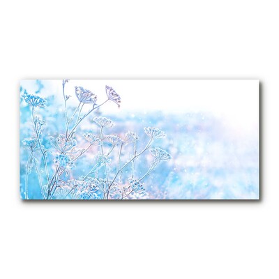 Glas billede Winter Snowflake Christmas