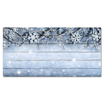 Glas billede Christmas Snowflake Winter Frosty