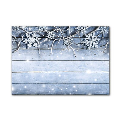 Glas billede Christmas Snowflake Winter Frosty