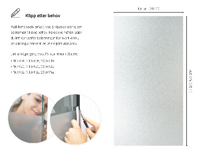 Selvklæbende vinduesfolie lysgennemtrængelig