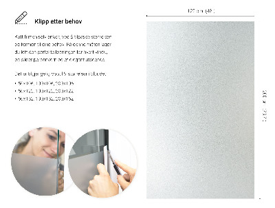 Selvklæbende vinduesfolie lysgennemtrængelig