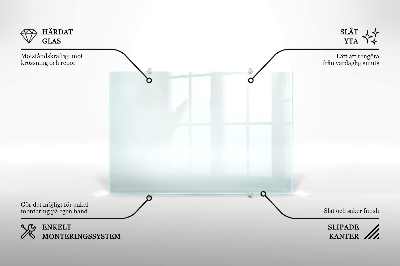 Glas stænkplade transparent