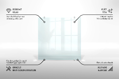 Glas stænkplade transparent