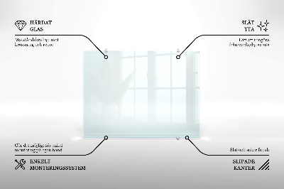 Glas stænkplade transparent