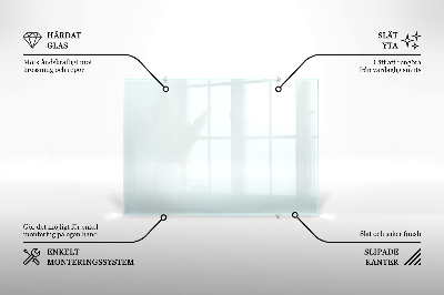 Glas stænkplade transparent