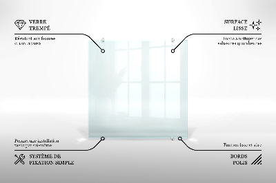 Glas stænkplade transparent