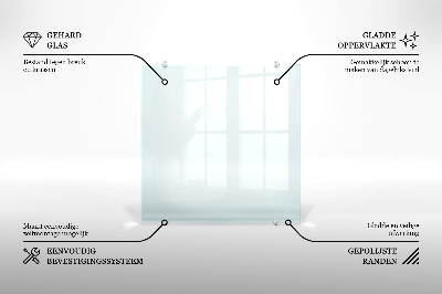 Glas stænkplade transparent