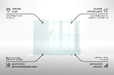 Glas stænkplade transparent