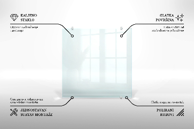 Glas stænkplade transparent