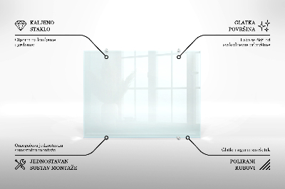 Glas stænkplade transparent