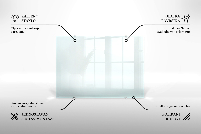 Glas stænkplade transparent