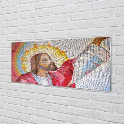 Glas stænkplade til køkken Mosaik Jesus