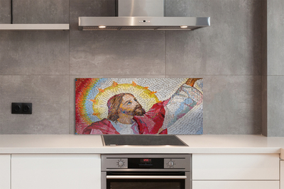 Glas stænkplade til køkken Mosaik Jesus