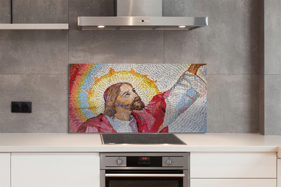 Glas stænkplade til køkken Mosaik Jesus