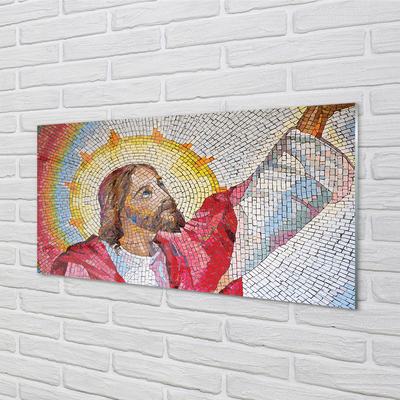 Glas stænkplade til køkken Mosaik Jesus