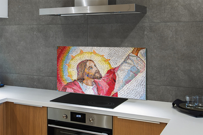 Glas stænkplade til køkken Mosaik Jesus