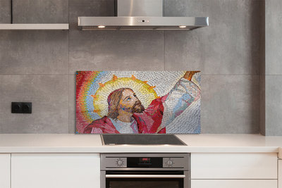 Glas stænkplade til køkken Mosaik Jesus