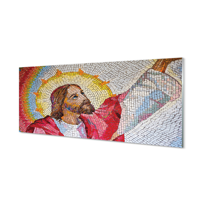 Glas stænkplade til køkken Mosaik Jesus