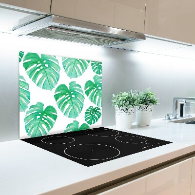 Skærebræt i glas Monstera