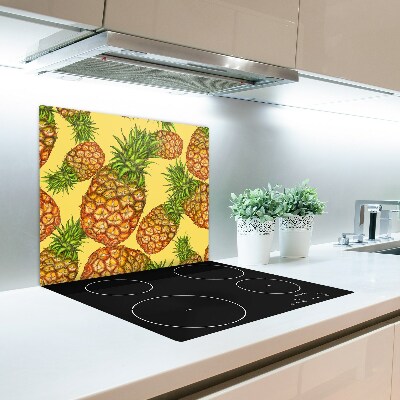 Skærebræt glas Ananas