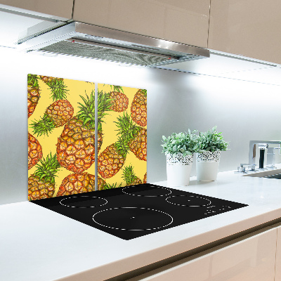 Skærebræt glas Ananas