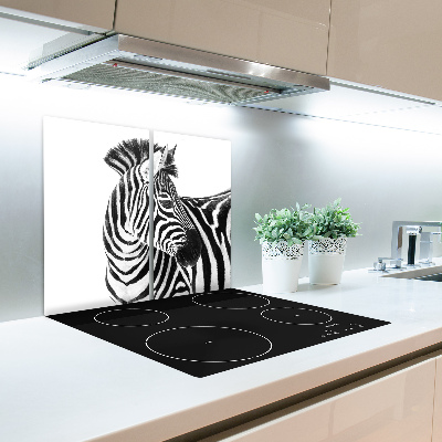 Skærebræt i glas Zebra i sneen