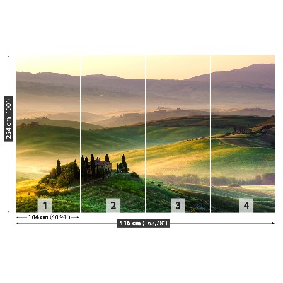 Selvklæbende fototapet Toscana panorama