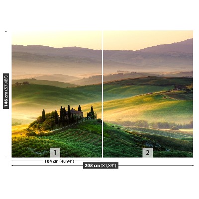 Selvklæbende fototapet Toscana panorama