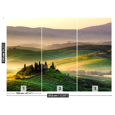 Selvklæbende fototapet Toscana panorama